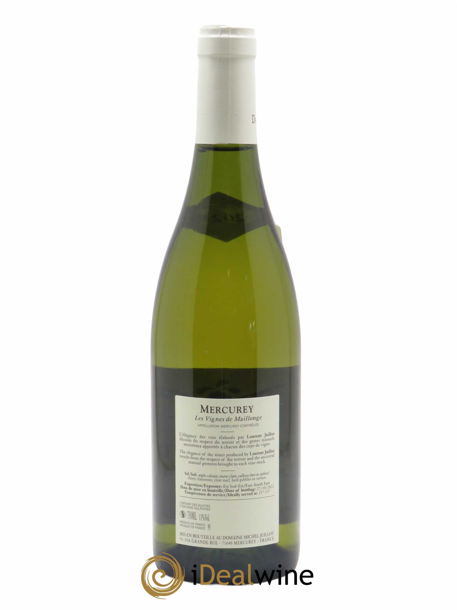 Mercurey Les Vignes de Maillonge Michel Juillot (Domaine)  2021 - Lot de 1 Bouteille
