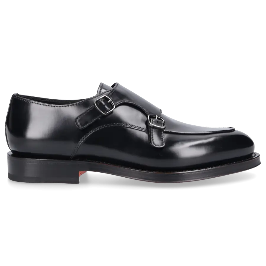 Santoni - Monk Schuhe 17744 Kalbsleder - schwarz