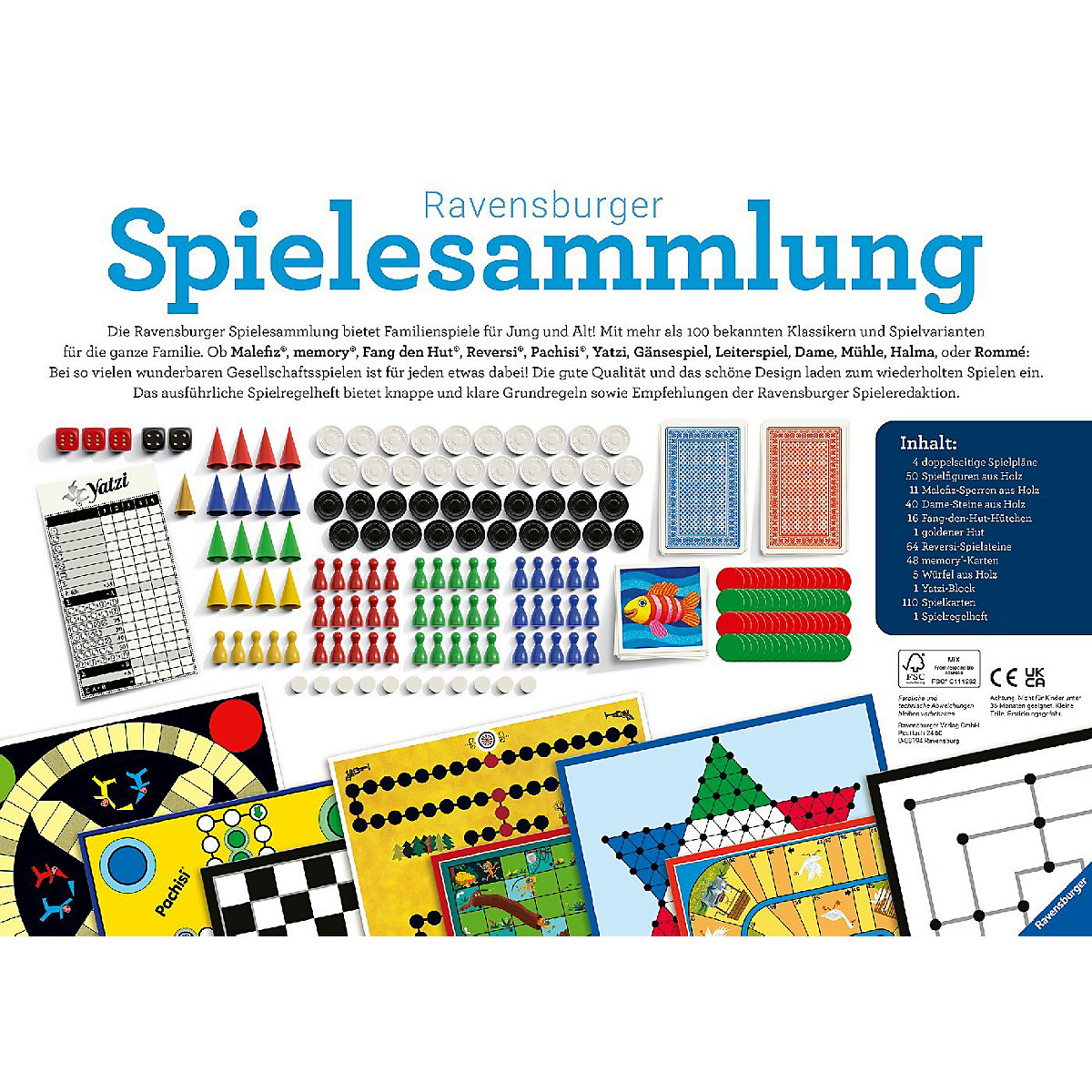Ravensburger Spielesammlung 27293 Familienspiele 2022 D - Spielesammlung für die ganze Familie, Spiel für Kinder und Erwachsene ab 4 Jahren, für 2-10 Spieler