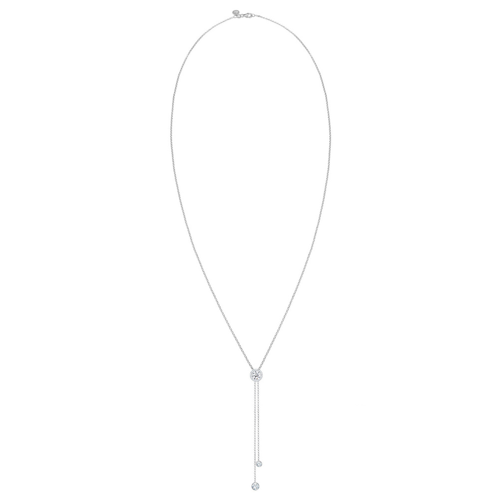 Elli PREMIUM Elli PREMIUM Collier Femme Forme Y Simple Cristal de - (925/1000) Argent collier