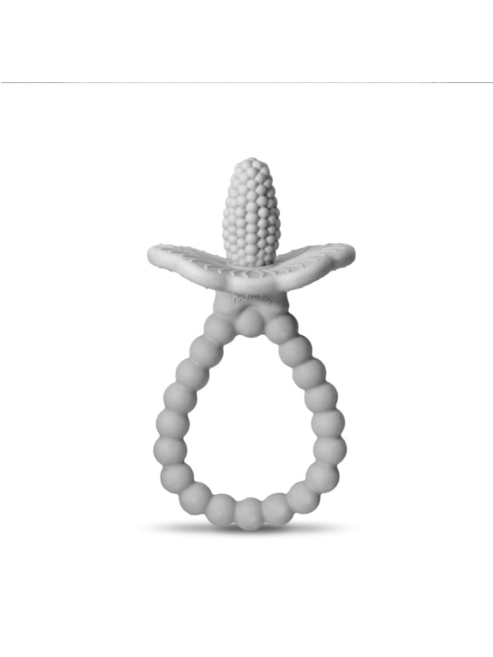 RaZbaby Baby Beißring Himbeere aus Silikon - Zahnungshilfe ab 3 Monaten in Grau günstig kaufen onesize