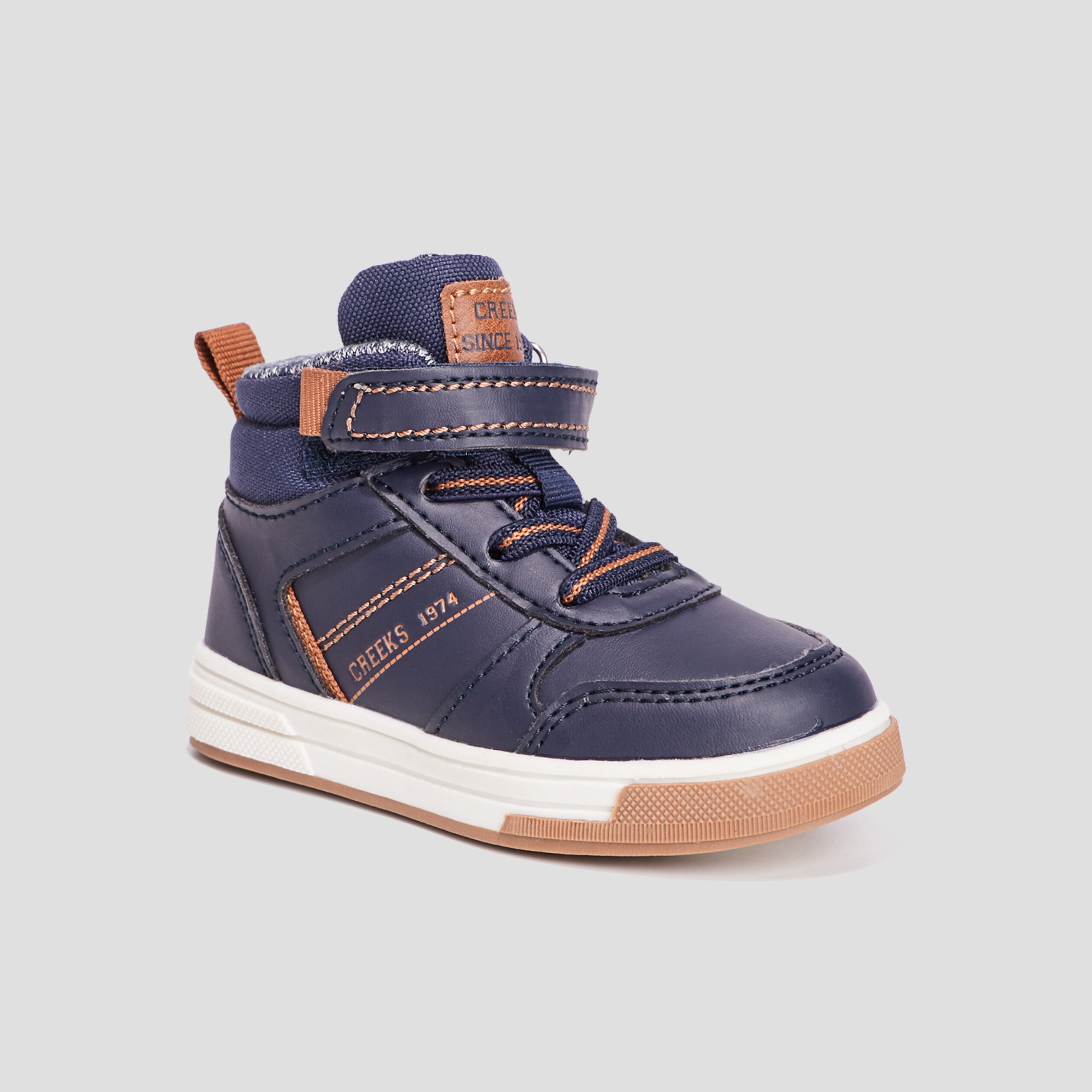 Baskets montantes Creeks bleu bébé garçon | La Halle