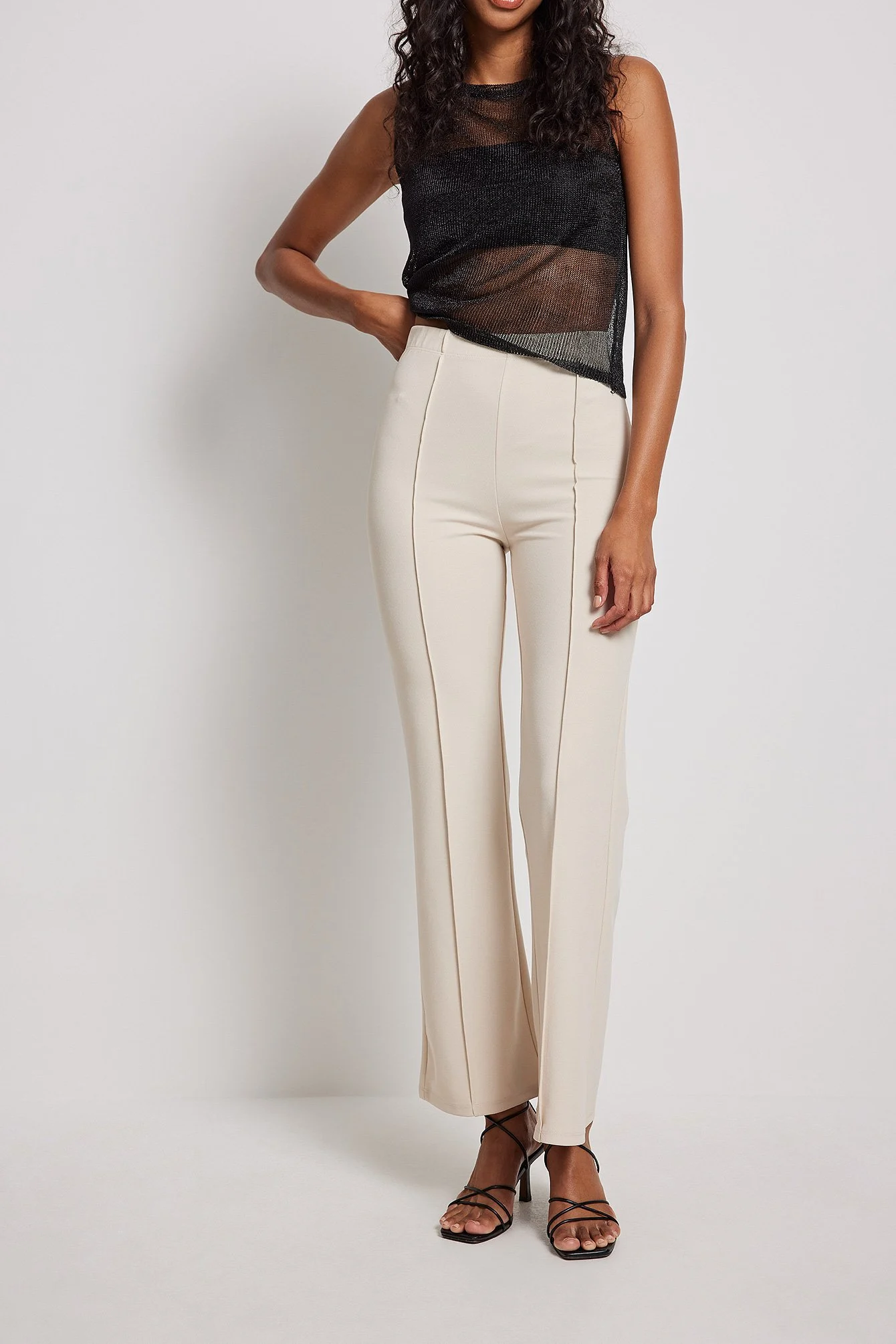 Bootcut-Hose mit Nahtdetail