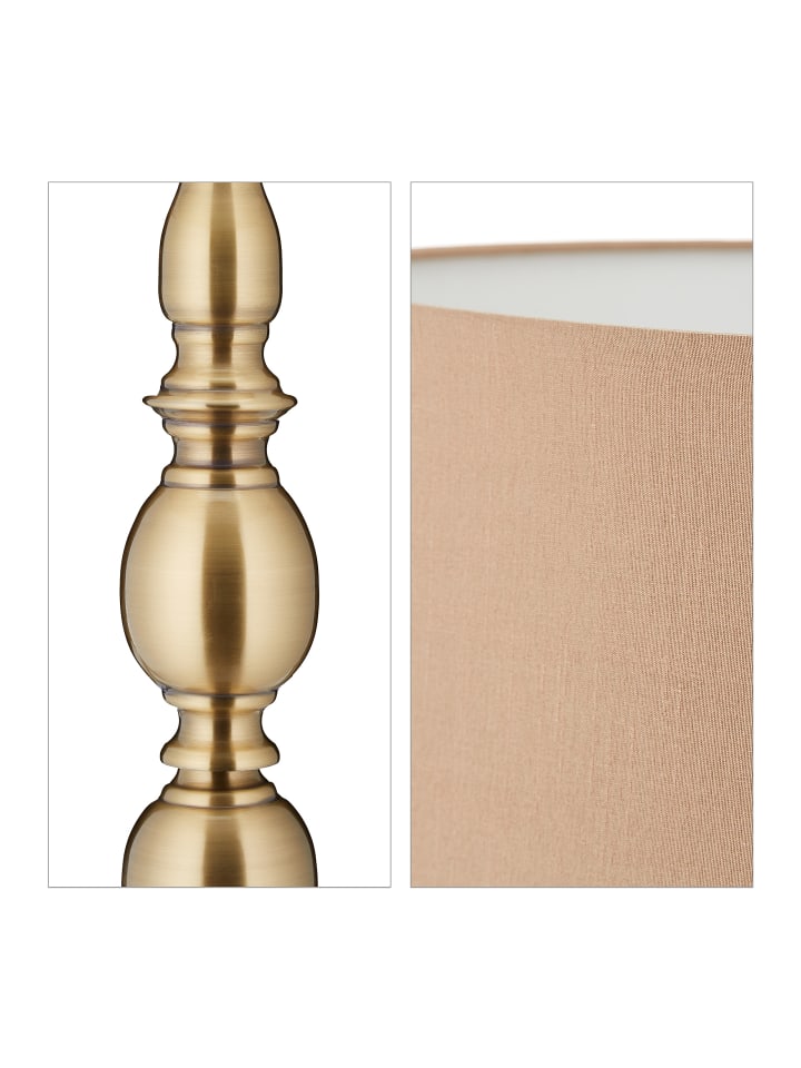 relaxdays Stehlampe in Beige/ Gold - (H)156 cm günstig kaufen onesize