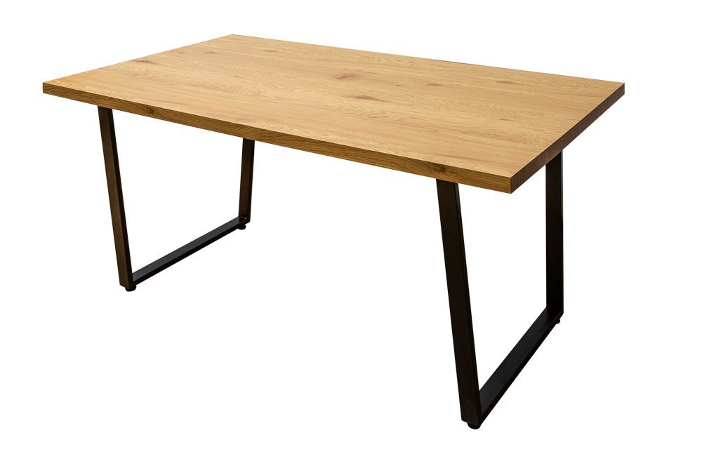 riess-ambiente Esstisch LOFT 160cm natur / schwarz (Einzelartikel, 1-St), Holzwerkstoff · Metall · Eichen-Optik · Industrial