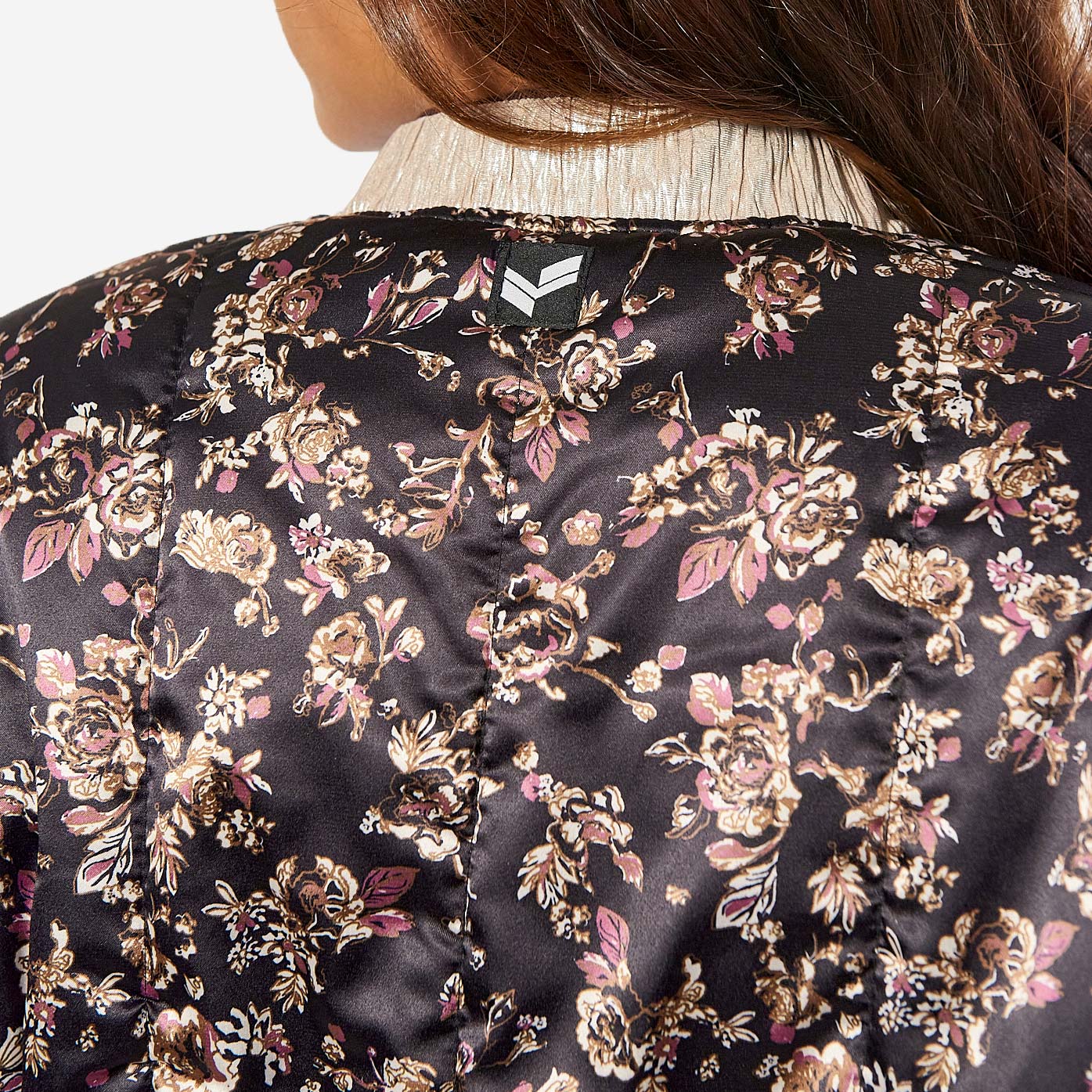 DEAL   Veste réversible fleurie et effet léopard Femme