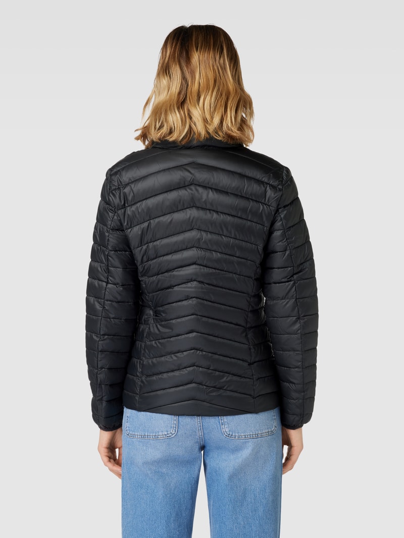 Steppjacke mit Stehkragen in schwarz