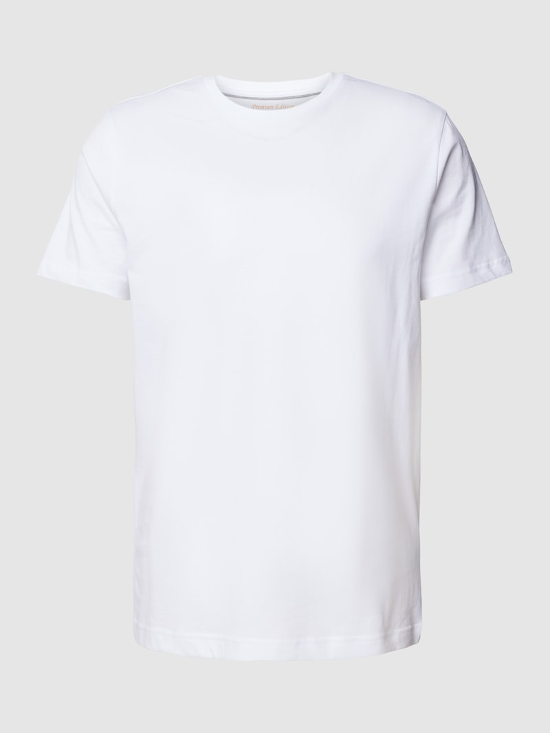 T-Shirt aus Baumwolle mit Rundhalsausschnitt in weiß