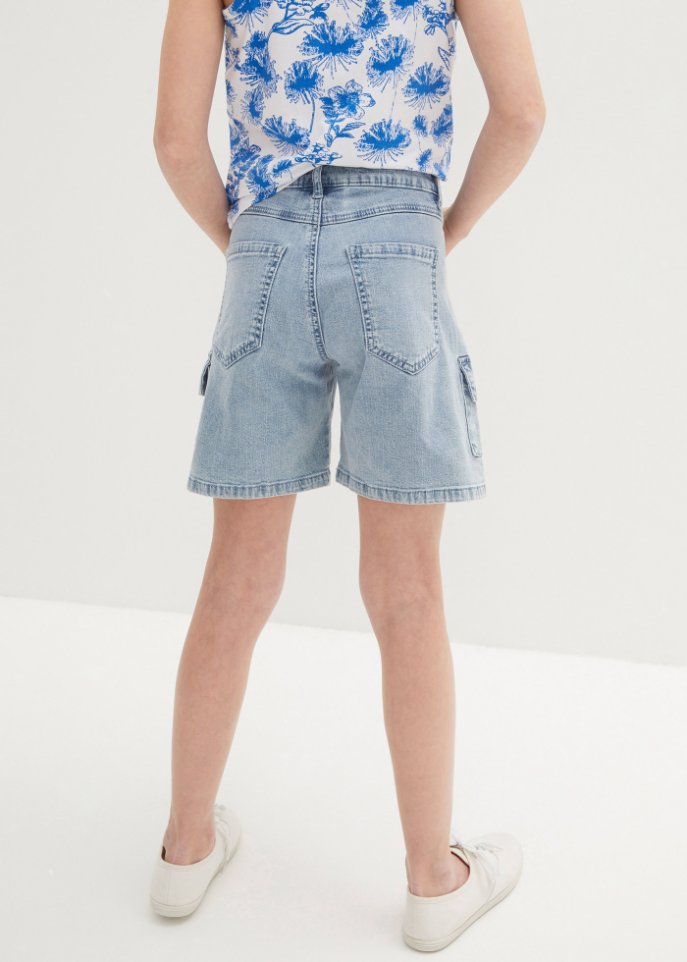 Mädchen Jeans-Cargo-Bermuda