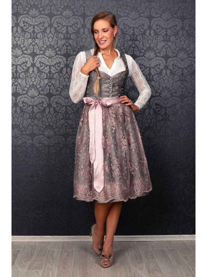 Edelnice Midi Dirndl Claire in silber, rosé günstig kaufen