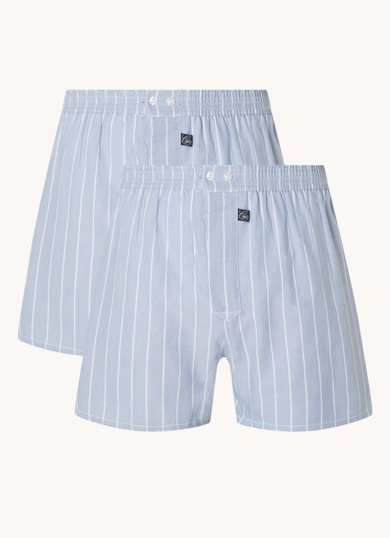 Pantaloni scurți boxer Claesen cu talie elastică și logo, vânduți în pachet de 2.