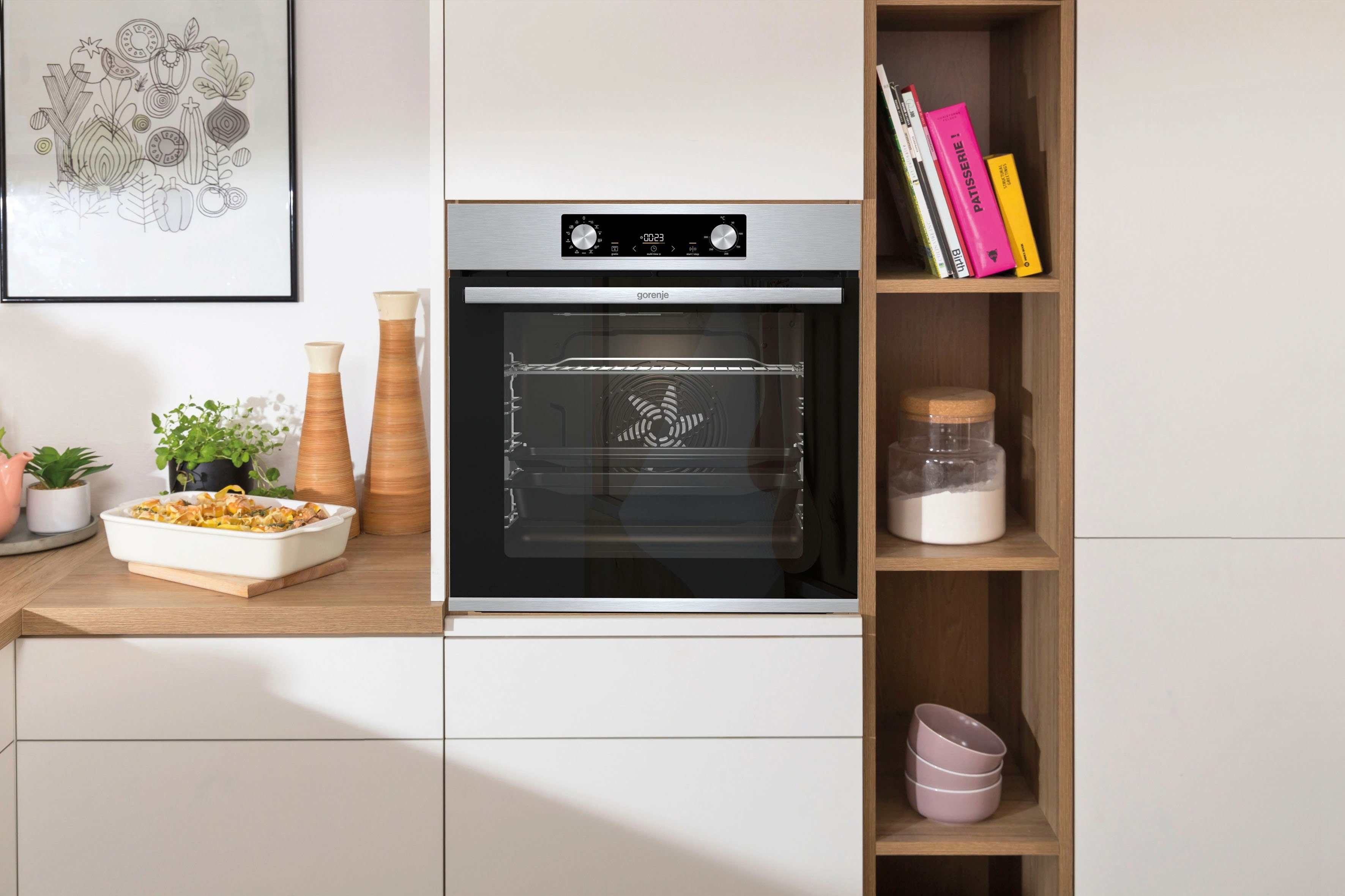 GORENJE Einbaubackofen BOS6737E13, Aqua-Reinigungsfunktion