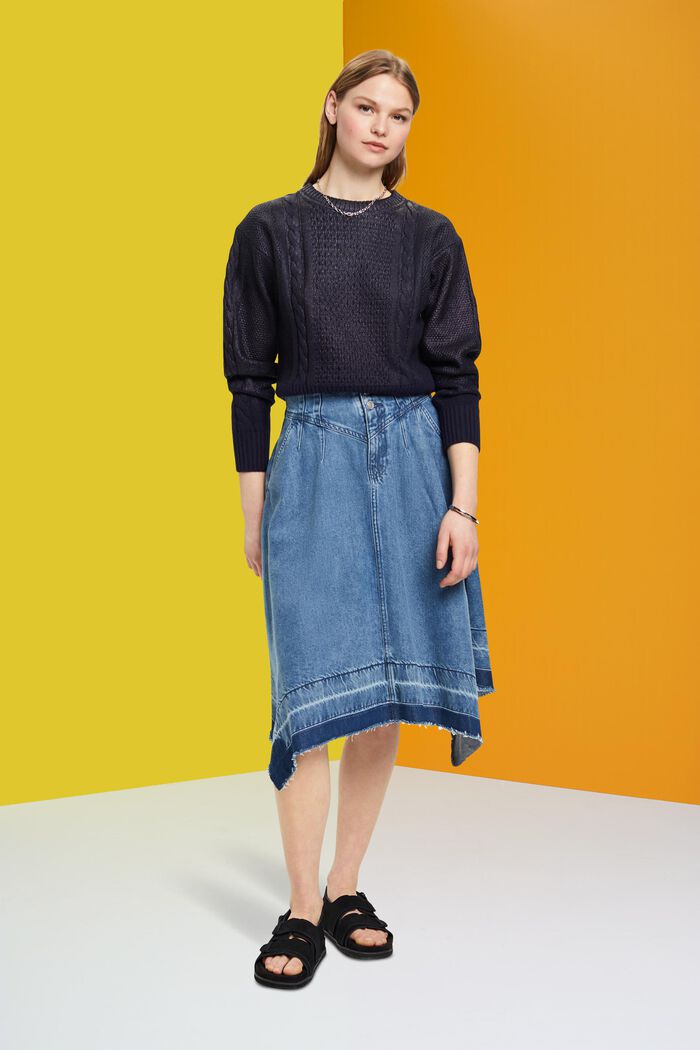 Zopfpullover im Metallic-Look