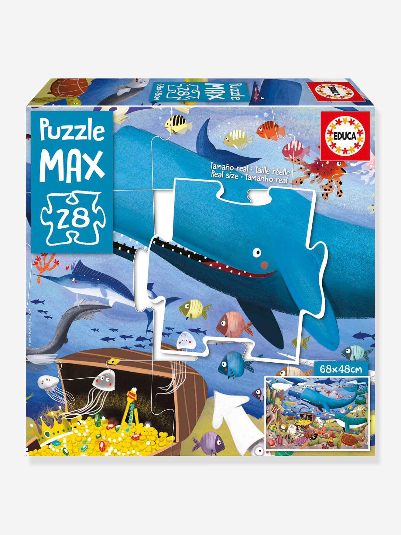 Educa Kinder Puzzle Meerestiere EDUCA, 28 Teile - blau