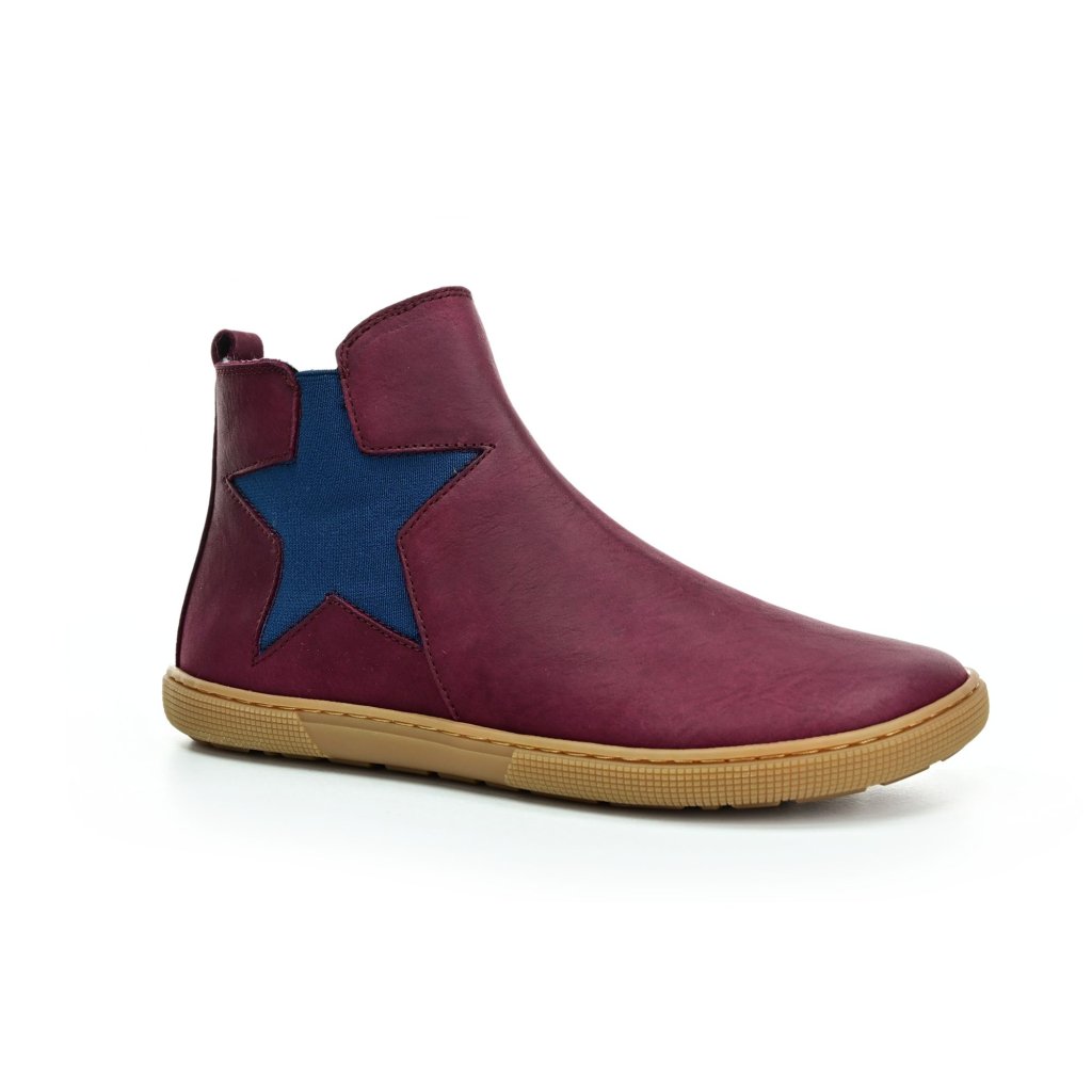 Koel4kids Dana Hydro Merinowolle Bordeaux AD Chelsea Barfußschuhe