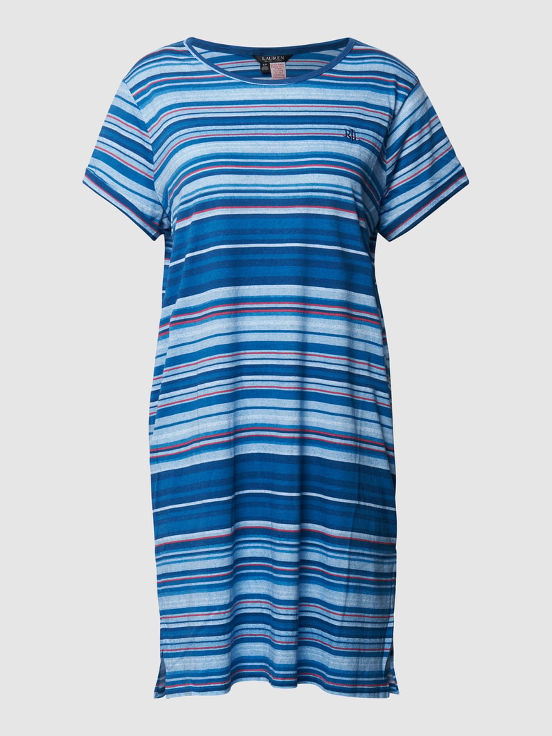 Nachthemd mit Streifenmuster in marineblau