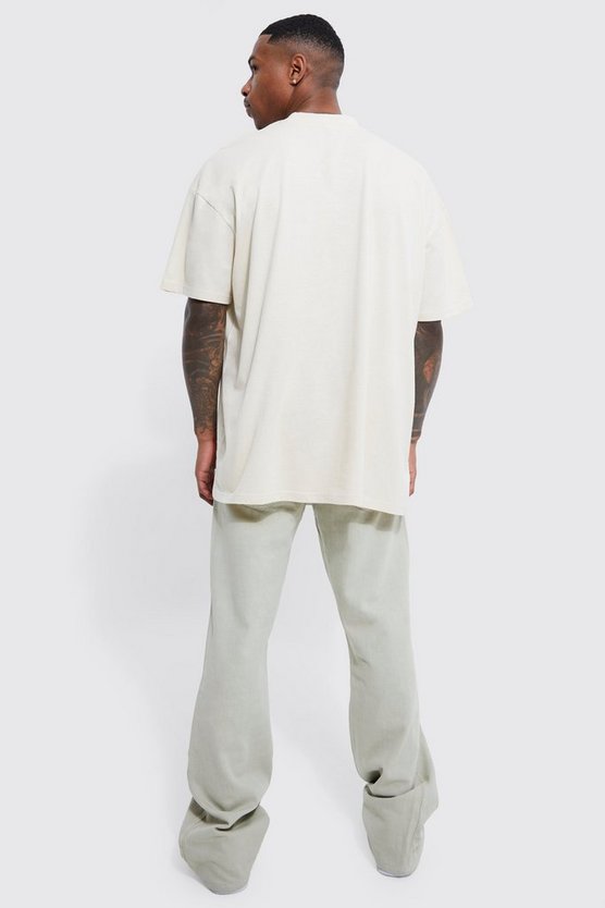Oversize T-Shirt mit Chicago-Print