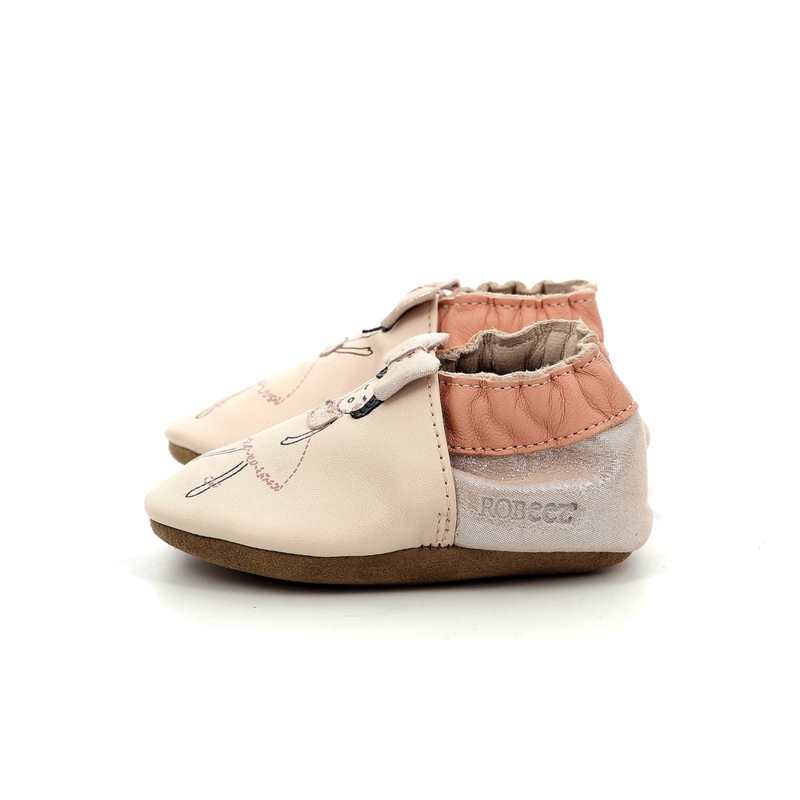 Chaussons cuir tannage vegetal Ballet Passion