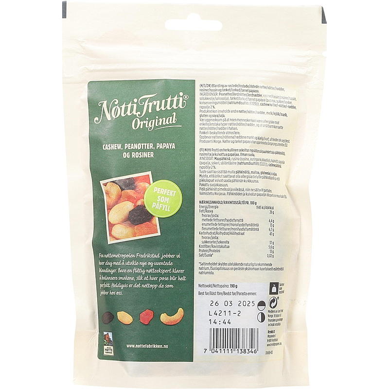 Brynild Nøtti frutti 190 g Dln