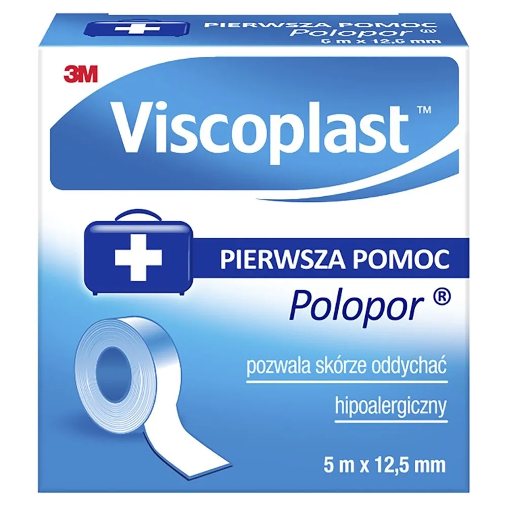 Viscoplast Polopor, fita adesiva não tecida, 5x0,0125m