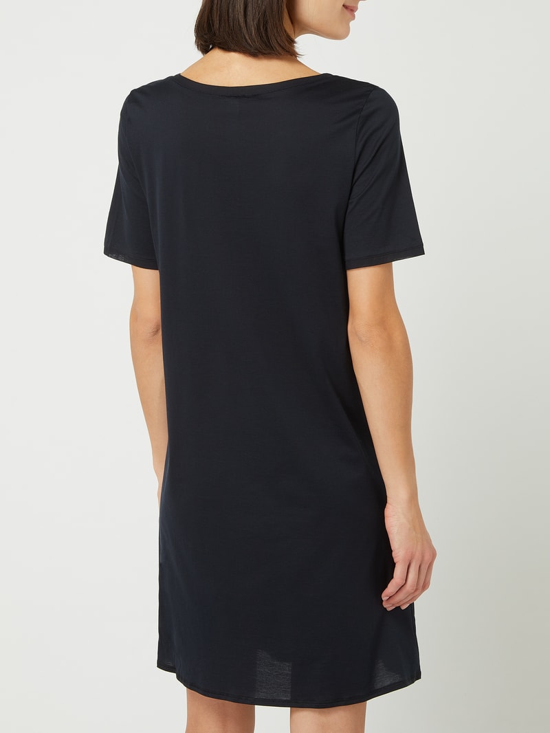 Nachthemd aus Baumwolle Modell Cotton Deluxe in schwarz