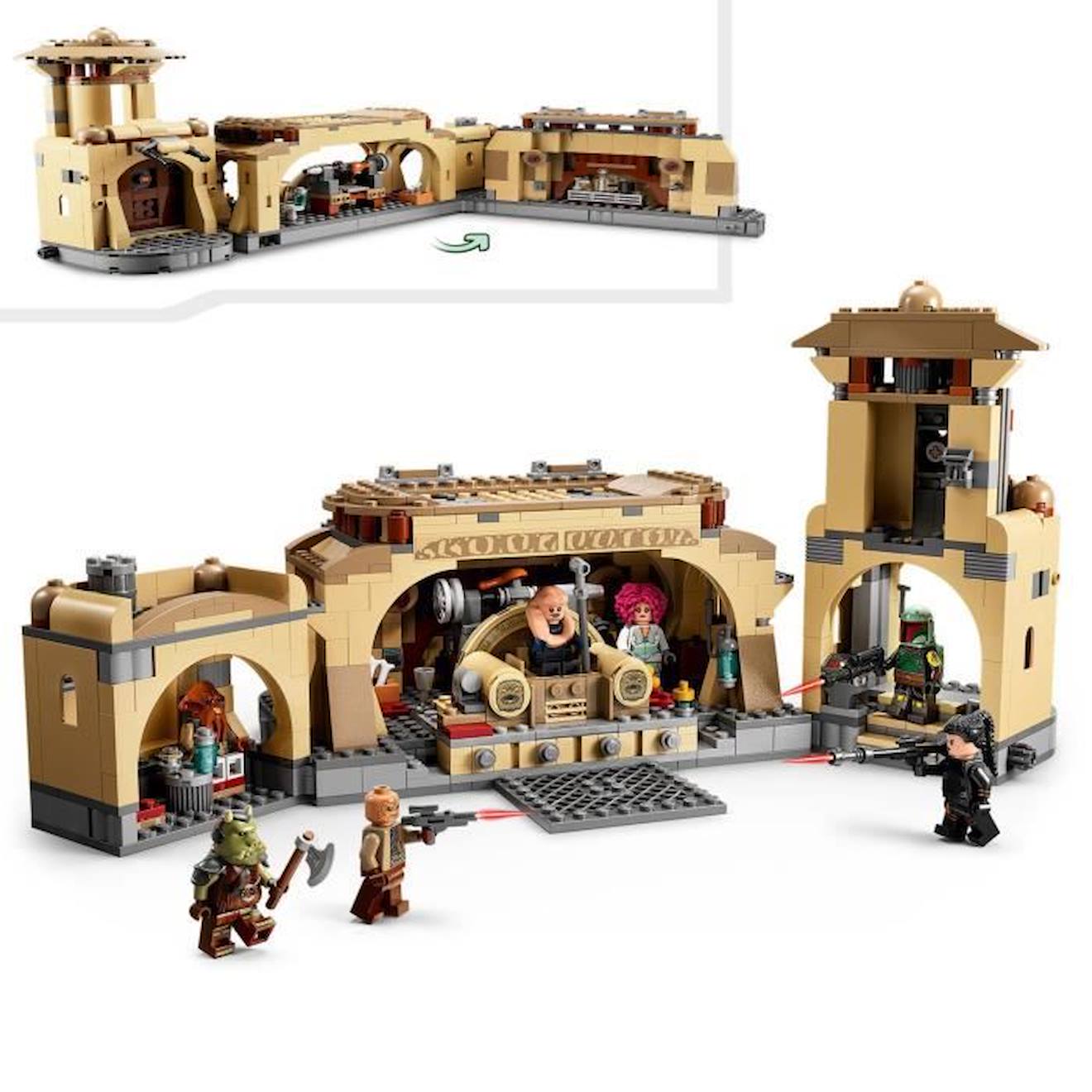 LEGO® 75326 Star Wars La Salle Du Trône De Boba Fett, Jouet à Construire Pour les Enfants de 9 Ans et Plus, Avec le Palais de Jabba marron