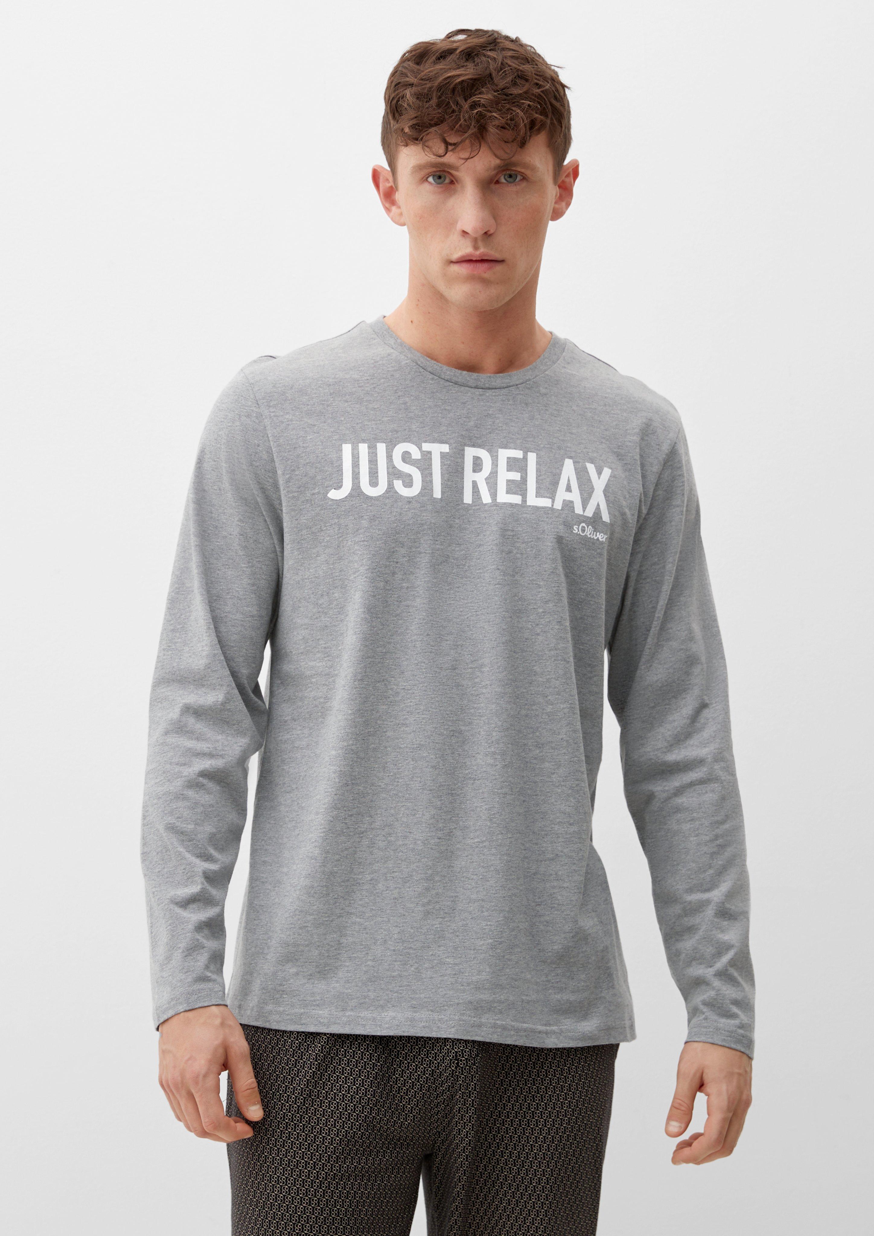 Pyjama-Shirt mit Schriftprint  6008389-95W1