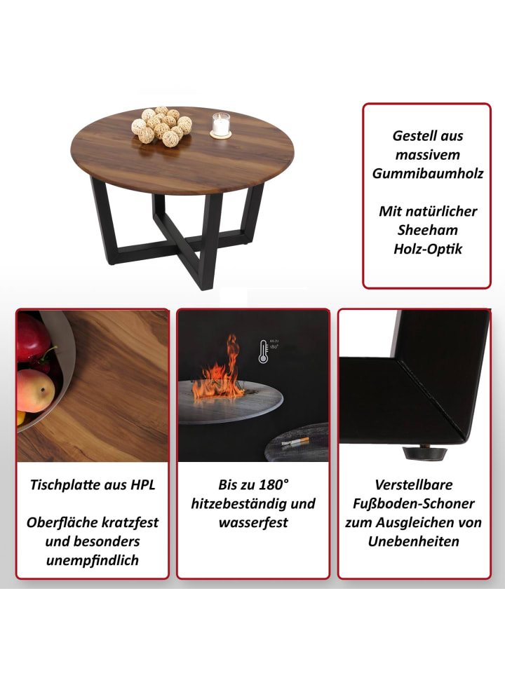 MCW Couchtisch MCW-M61 Laminat Melamin Ø80cm günstig kaufen onesize