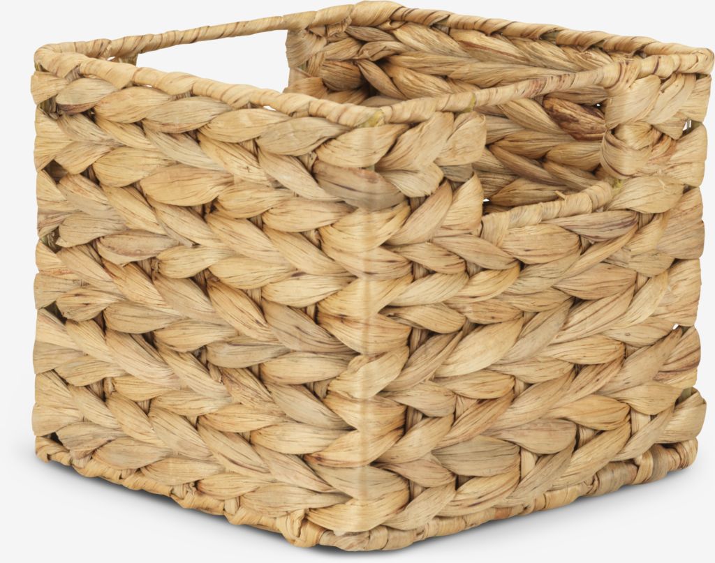 Cesto BJORN BJORN, 16 cm de largura x 16 cm de comprimento x 14 cm de altura, cor natural.