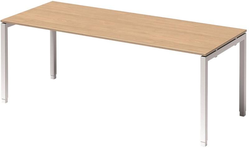 Bisley Schreibtisch Cito Ahorn, Verkehrsweiß 2.000 x 1.200 x 850 mm