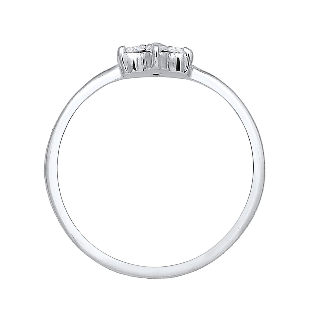 Elli PREMIUM Elli PREMIUM Bague Blume Floral Synthetische Perle 925 Silber Bague