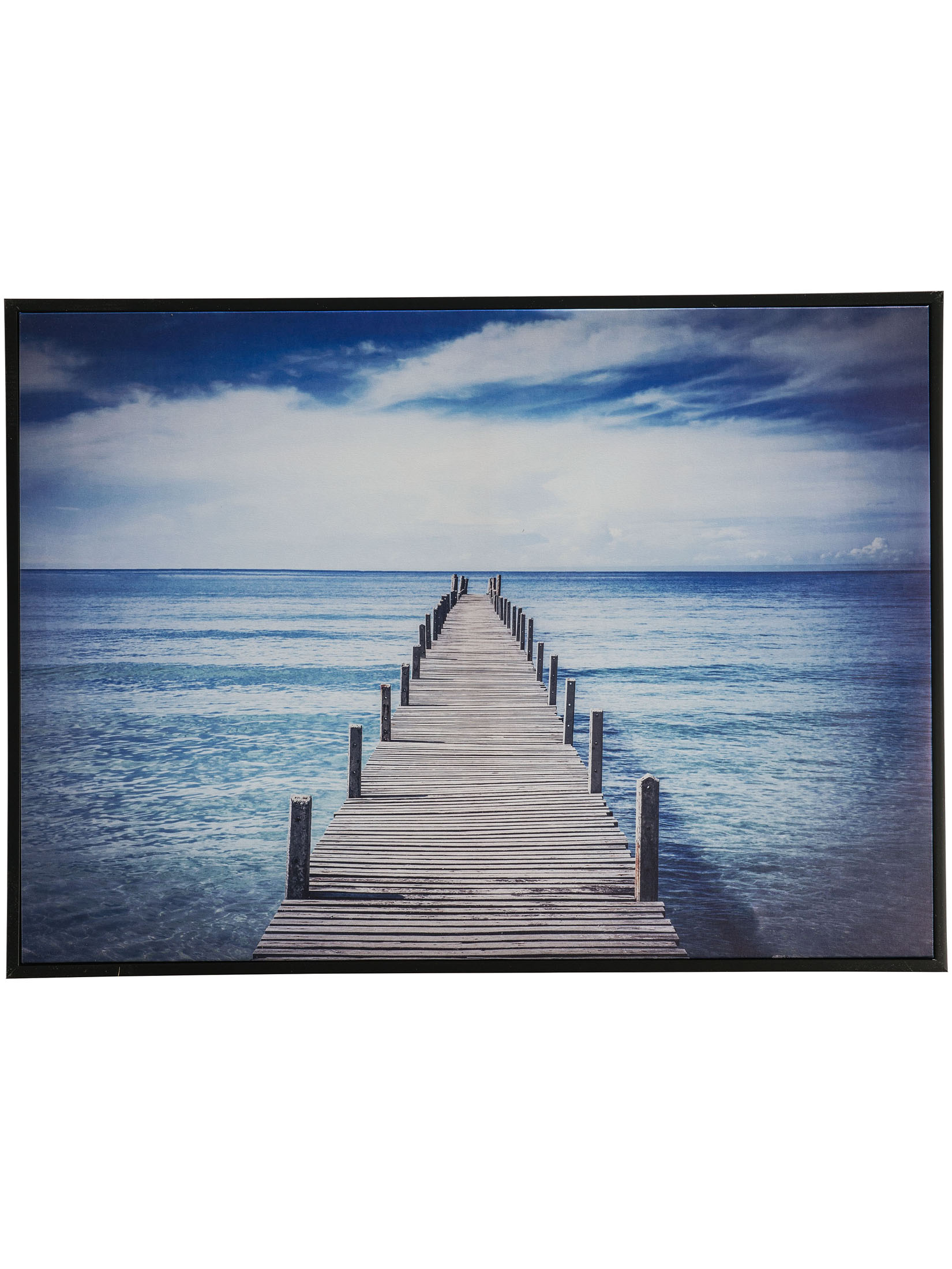 Weg ins Meer Leinwand Druck, Blau