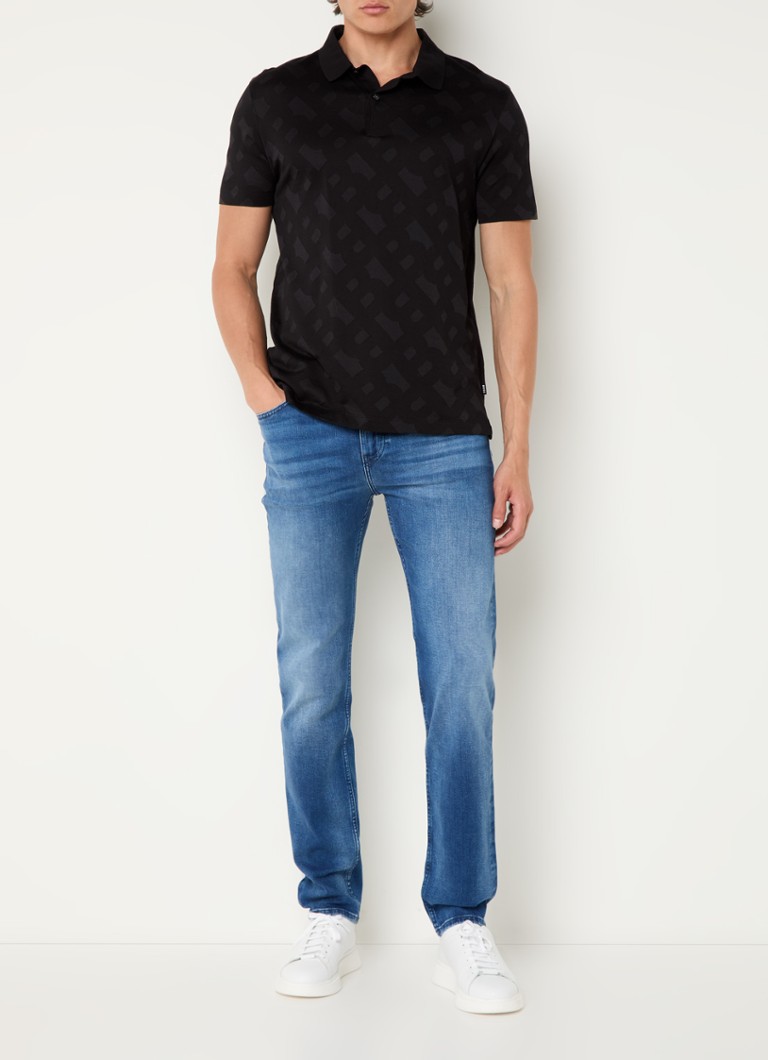 HUGO BOSS Slim fit -farkut, joissa on keskivahva pesu