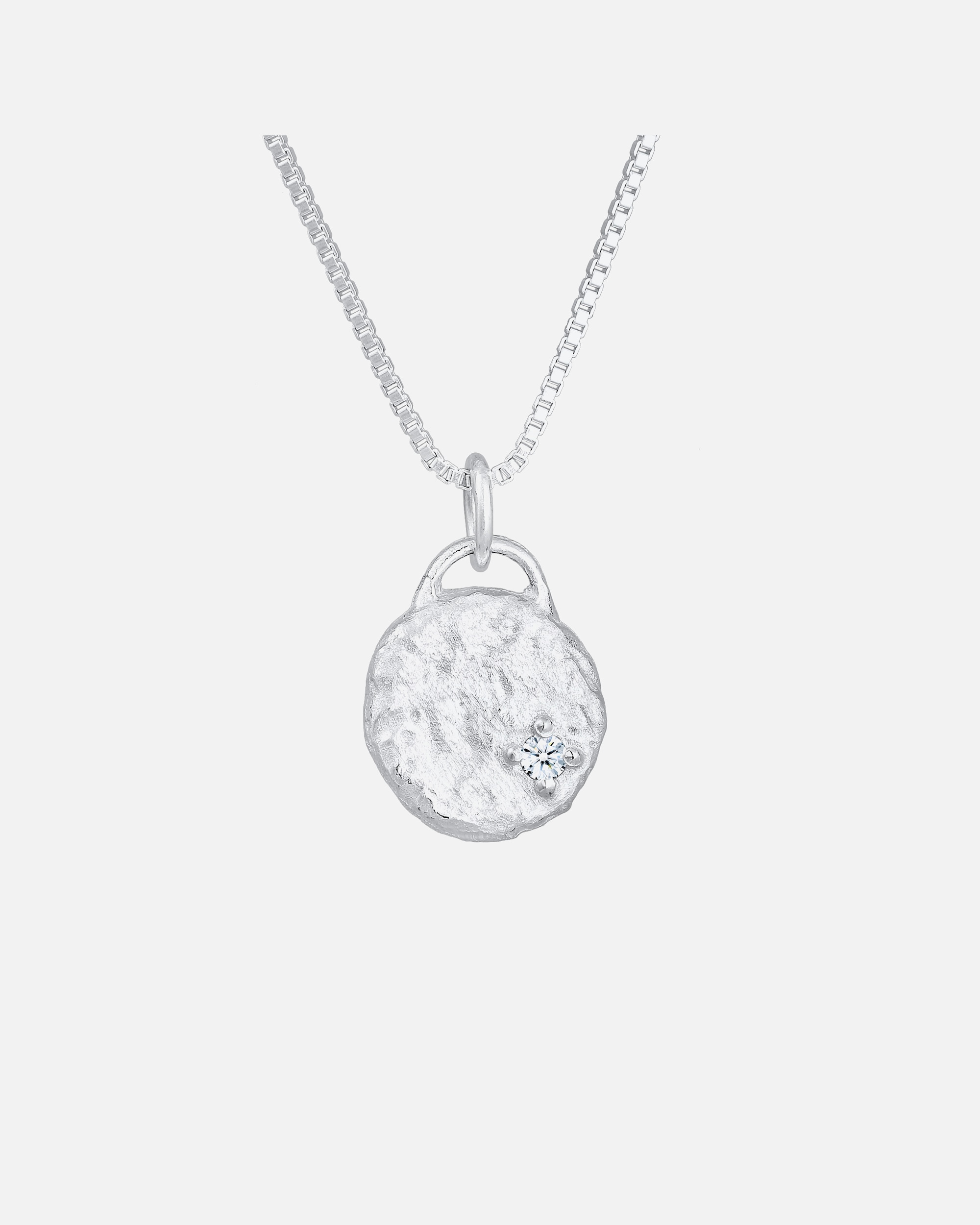 Женски винтаге привезак са плакетом Elli DIAMONDS са дијамантом (0,03 карата) од стерлинг сребра 925
