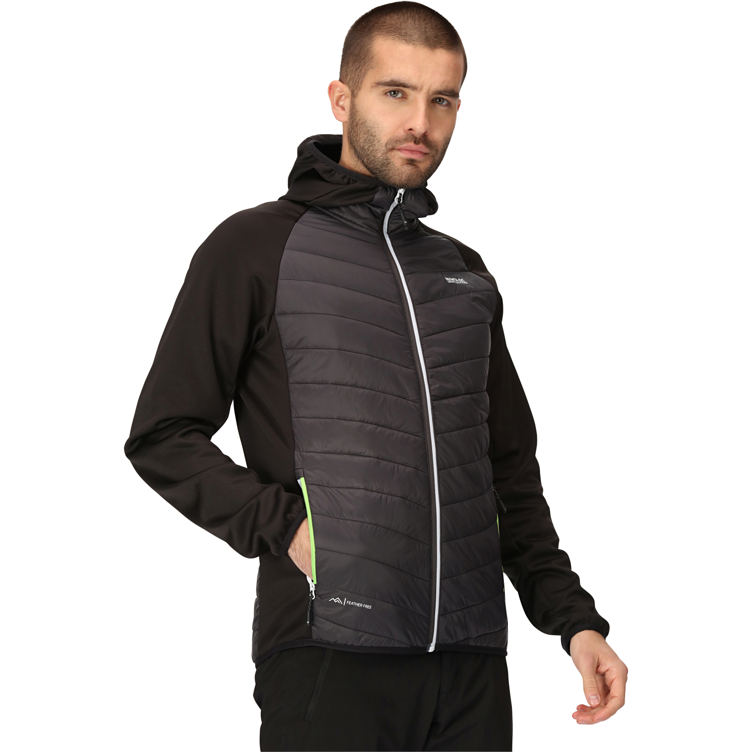 Regatta Herren Jacke Andreson VIII Hybrid (schwarz/grau)