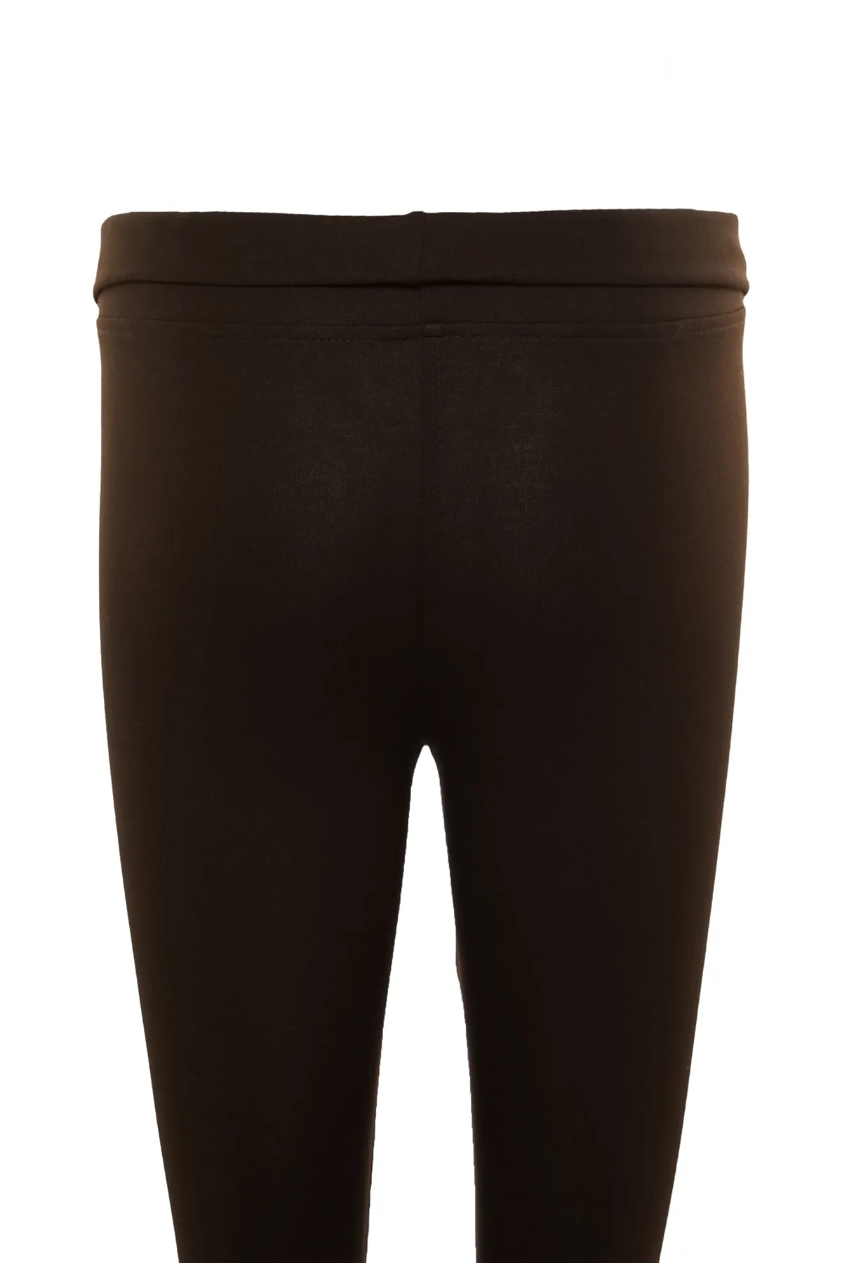 Trendyol Collection  Braune Recovery-Leggings aus Strick mit hoher Taille und elastischem Bund TWOAW20TA0087