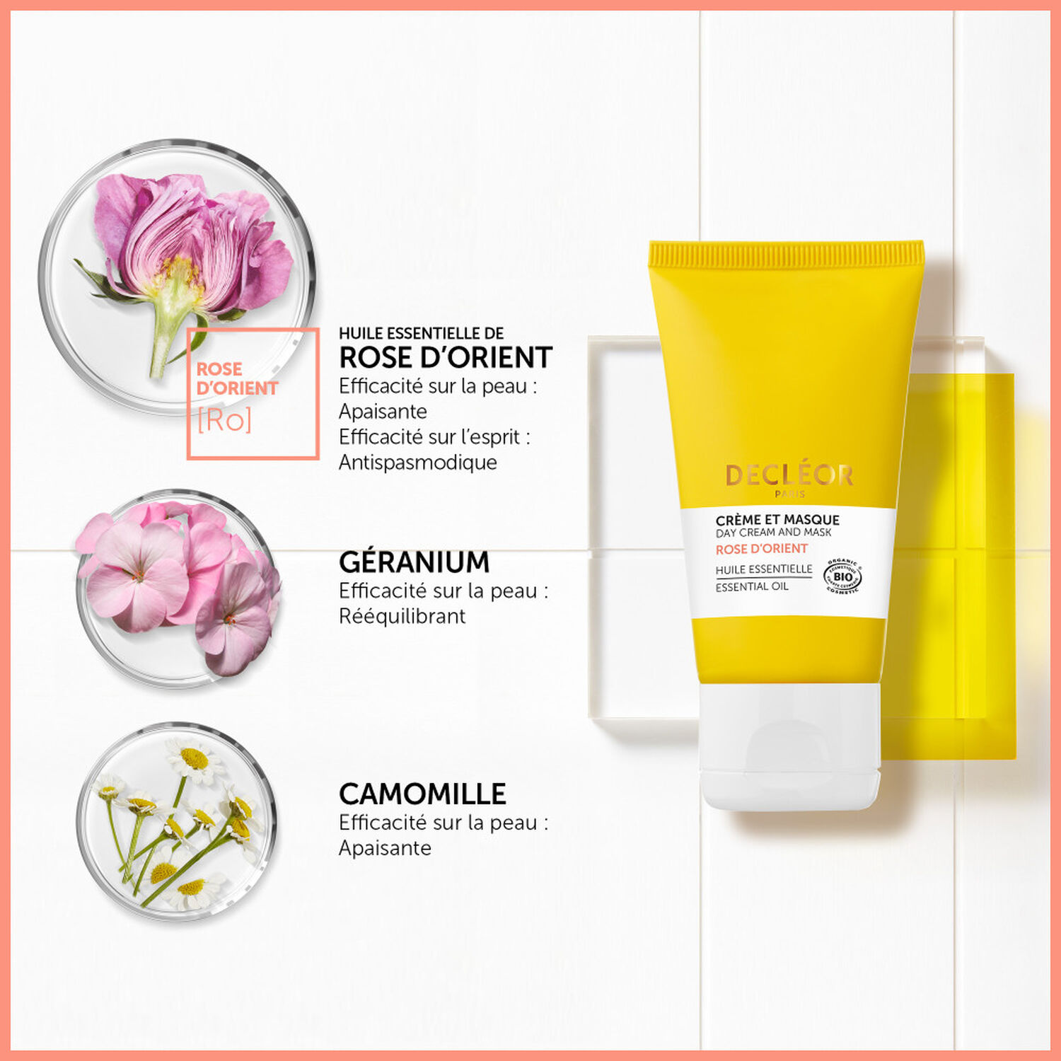 Decléor Rose d'Orient Crème et Masque Apaisant 50 ml