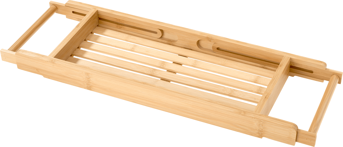 Ablage für die Badewanne aus Bambus, ausziehbar (56-90x20x4,5cm), 1 St