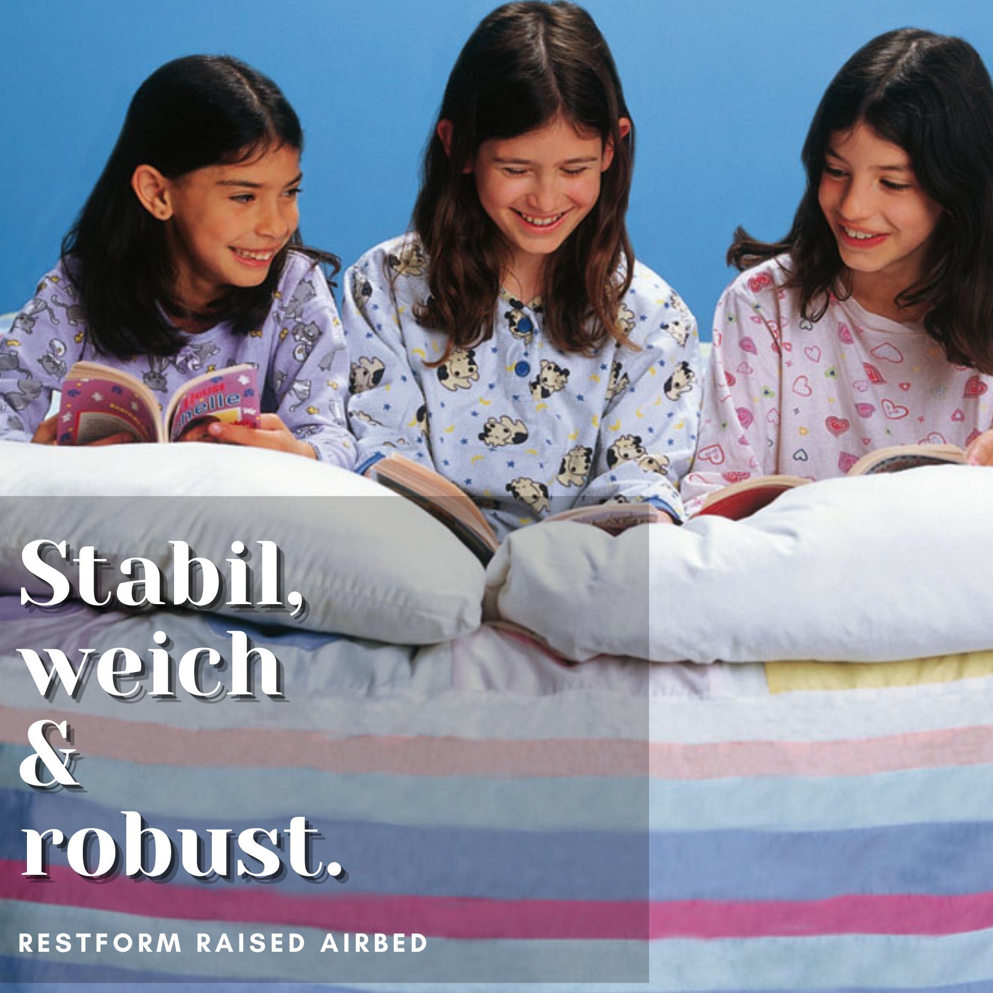 Restform® Luftbett High Raised Airbed Single, (Set, teilig), Aufblasbare Matratze für 1 Person, 90x190, mit elektrischer Pumpe