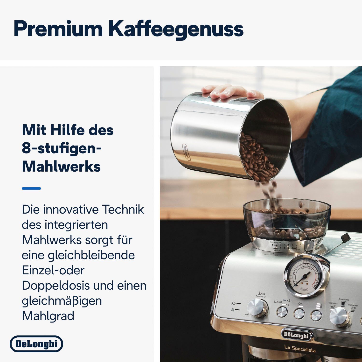 De'Longhi Siebträgermaschine La Specialista Arte EC9155.MB, inkl. 250g Selezione Espresso im Wert von UVP € 6,49