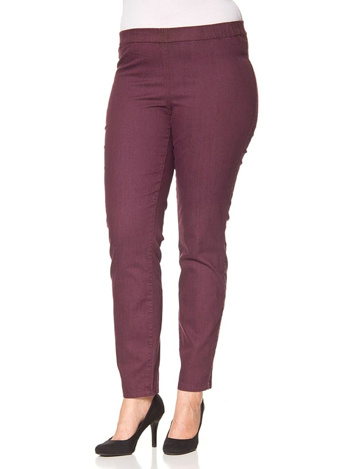 Ulla Popken Jeggings in Aubergine günstig kaufen 44