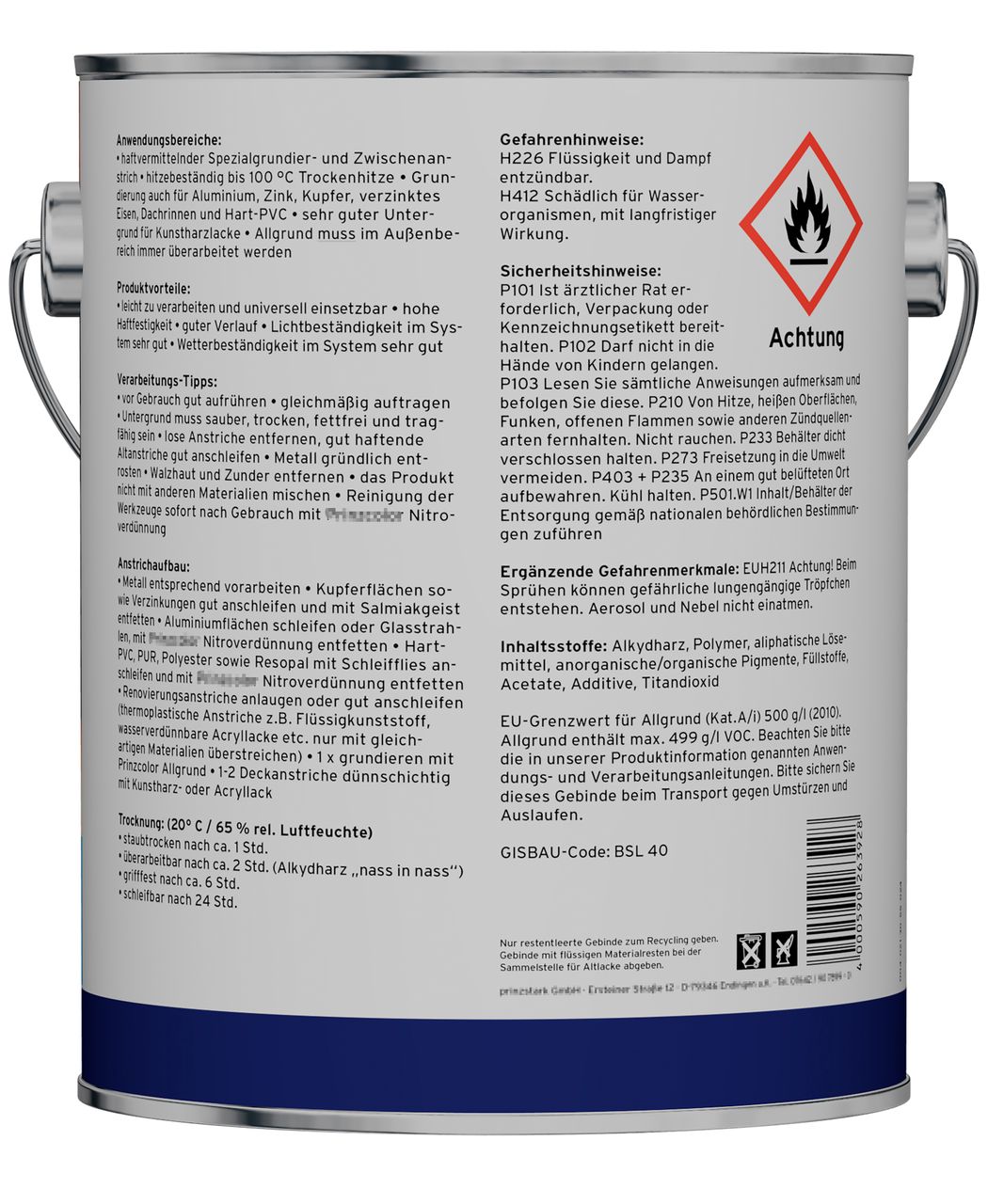 Plid Premium Allgrund Rostgrundierung Grundierung Set Weiß