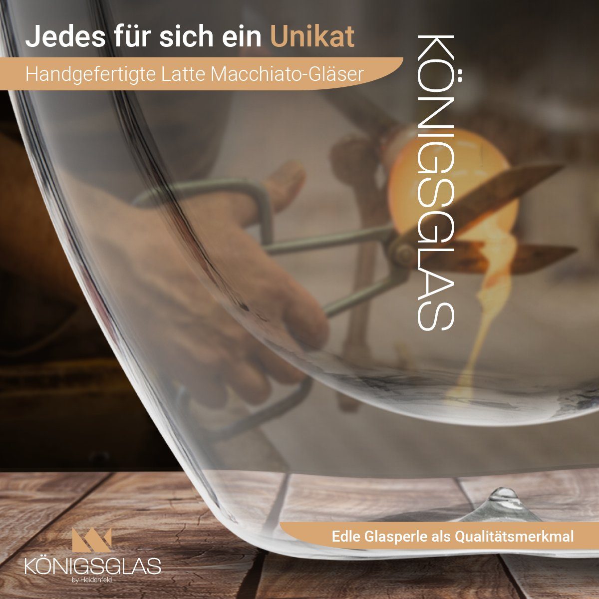 Königsglas Latte-Macchiato-Glas Latte Macchiato Glas 300 ml Cappuccino Gläser-Set doppelwandig, Kaffeetasse, 2/4er Glas Set Trinkglas Thermoglas Kaffee Teeglas Kaffeegläser Tasse