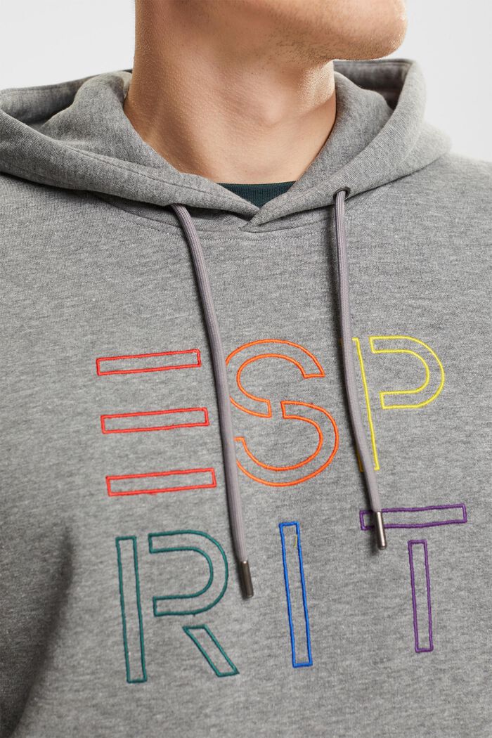 Recycelt: Hoodie mit Logo-Strickerei