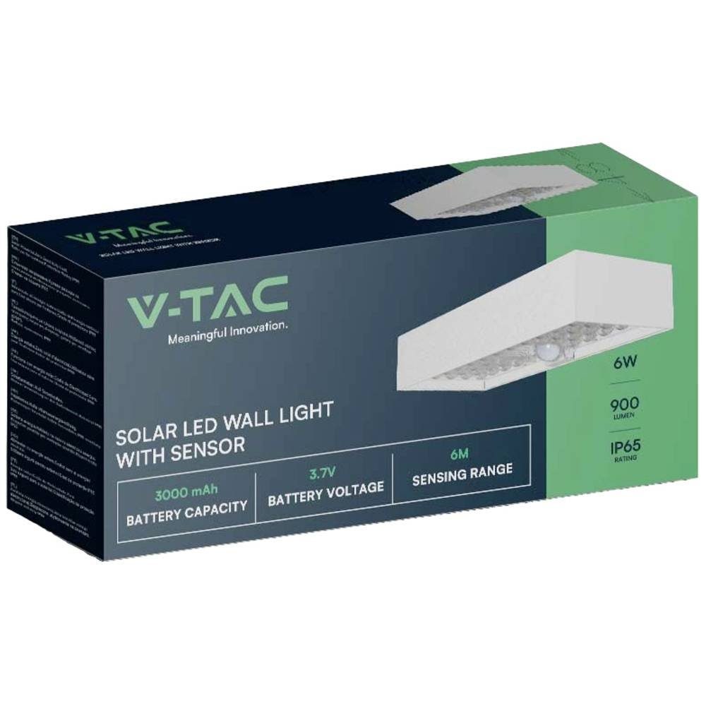 V-TAC LED Solarleuchte VT-406 Solar-Wandleuchte 6W 4000K