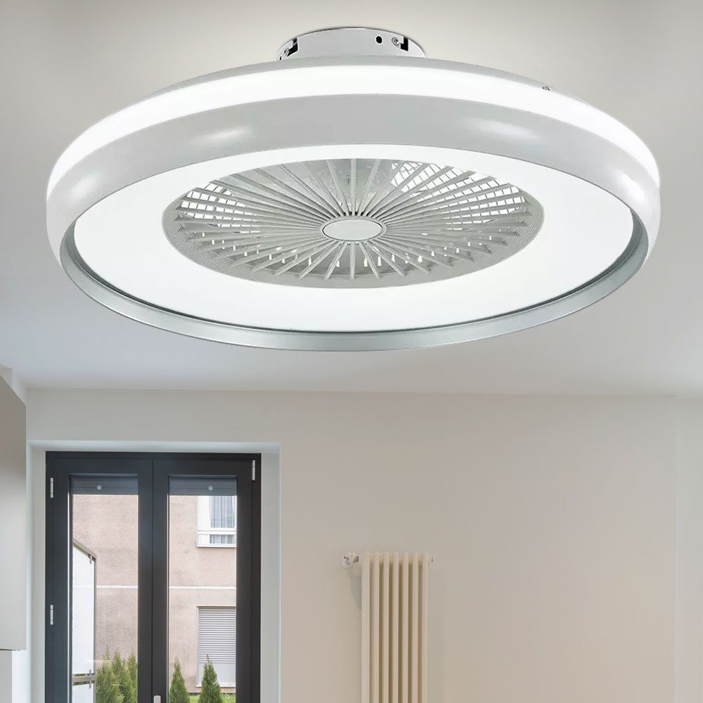 V-TAC Deckenventilator, LED Decken Ventilator Leuchte Fernbedienung Tageslicht Lampe