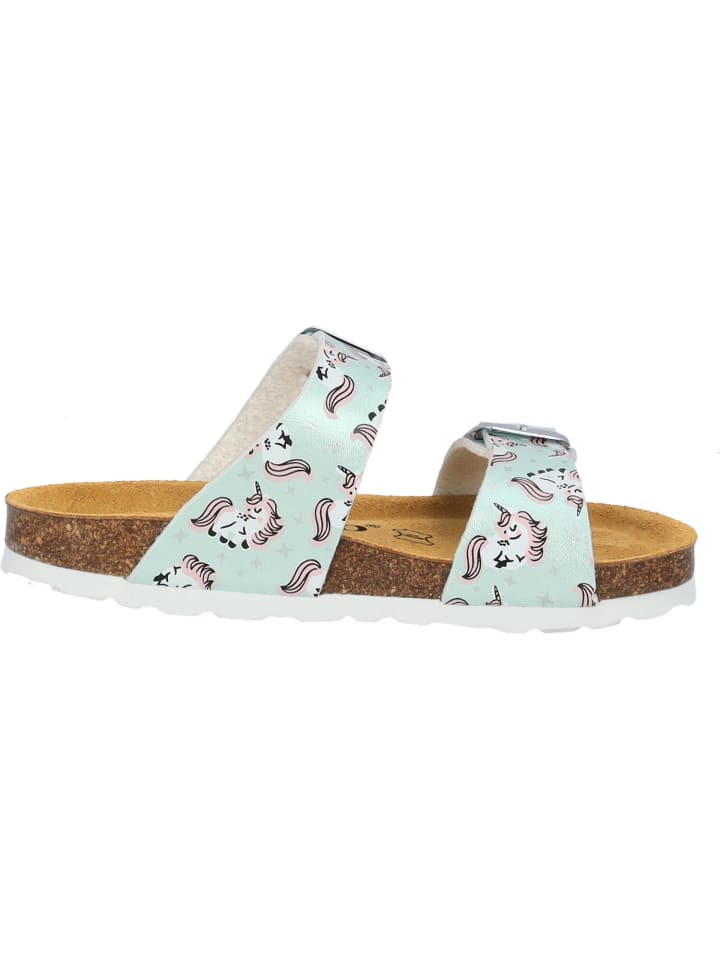 palado Pantoletten in Hellgrün Metallic Unicorn günstig kaufen