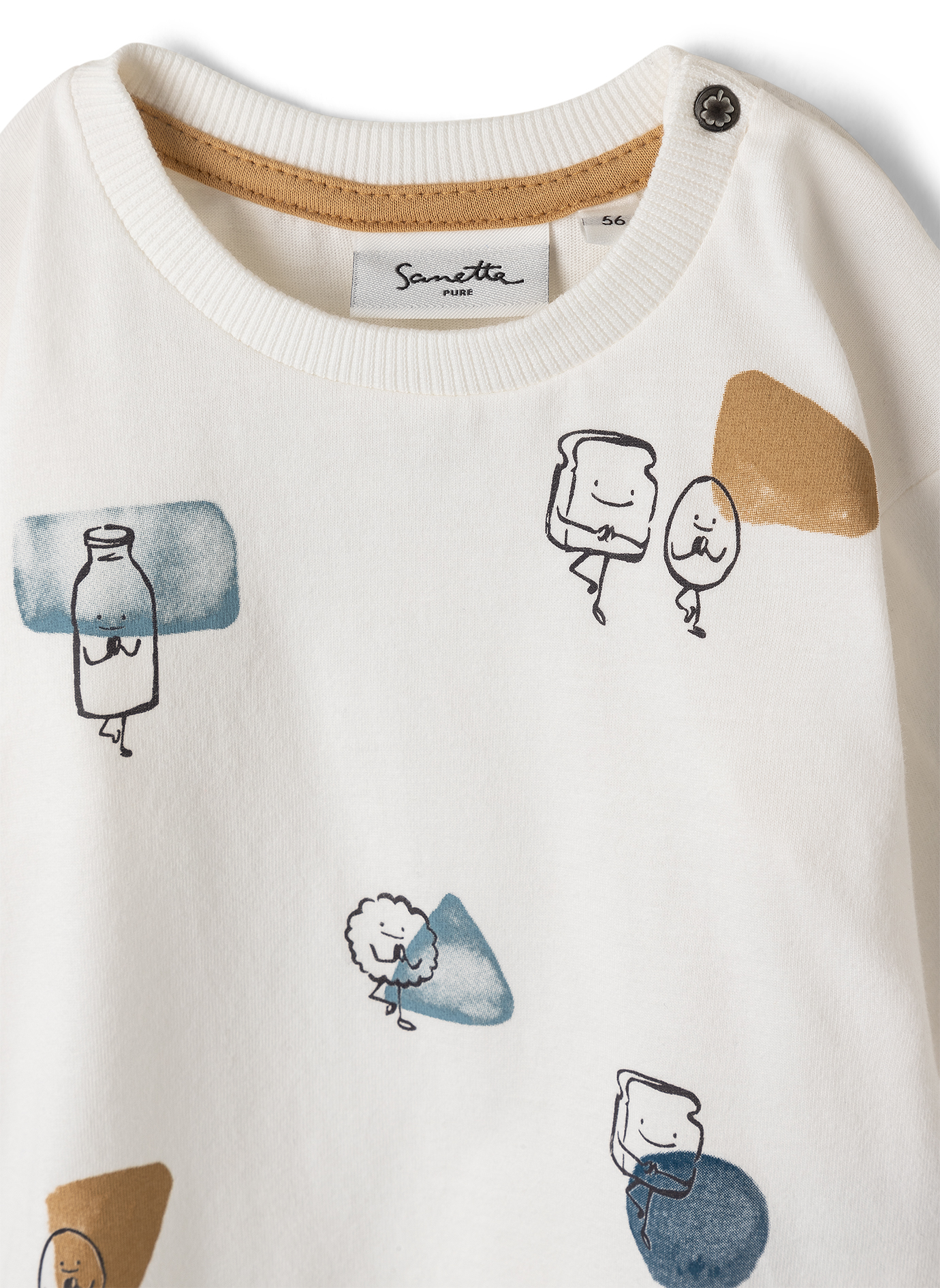 Jungen-Langarmshirt Off-White