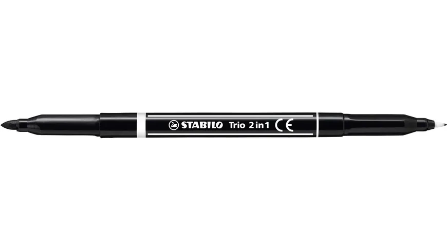 STABILO® Fasermaler und Fineliner in einem Trio 2 in 1 schwarz