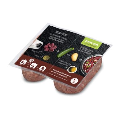 proCani BARF Pferd Menü - mit Zuchini und Kartoffeln getreidefrei